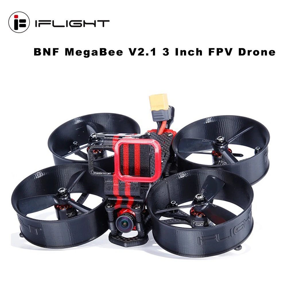 Гоночный Дрон iFlight MegaBee V2.1 3 дюймовый Контроллер полета Cinewhoop FPV F4 2 4S 35A ESC 500 МВт VTX