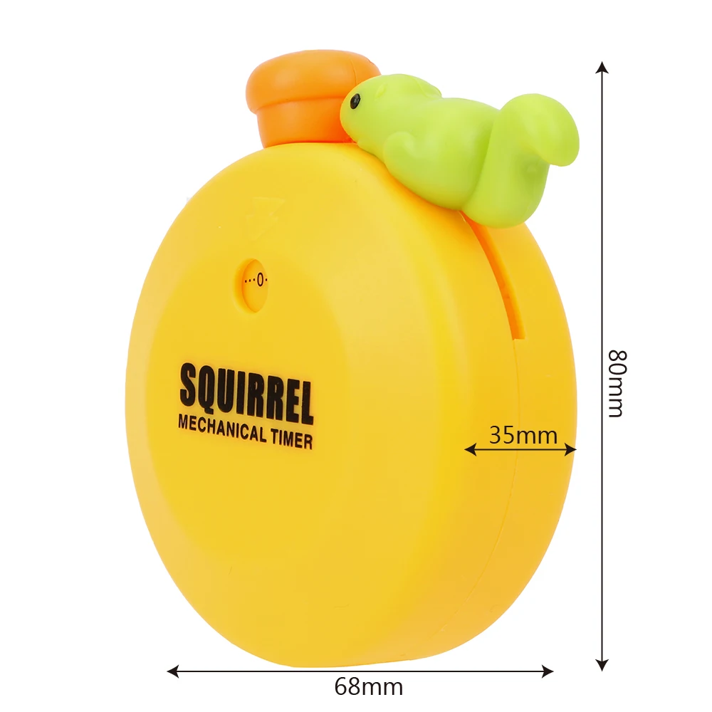 Practical Magnet Design Kitchen Timers 60 Minutes Mechanical Timer Cute Squirrel Countdown Alarm Reminder Gadgets
Practical Magnet Design Kitchen Timers 60 Minutes Mechanical Timer Cute Squirrel Countdown Alarm Reminder Gadgets