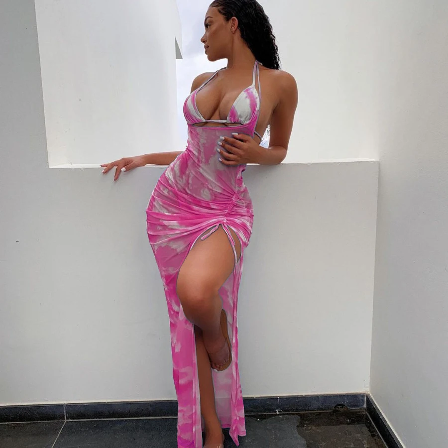 New Sexy Halter sleeveless Tie Dye Print Three-piece Bikini Female Swimsuit Women Swimwear Push Up Padded Brazilian Wholesale 
New Sexy Halter sleeveless Tie Dye Print Three-piece Bikini Female Swimsuit Women Swimwear Push Up Padded Brazilian Wholesale