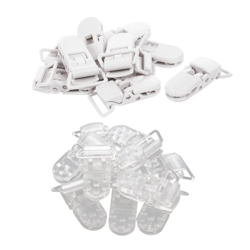 20Pcs Baby Kids T-Shape Plastic Pacifier Clips Soother Dummy Style Badge Holder Transparent & White
20Pcs Baby Kids T-Shape Plastic Pacifier Clips Soother Dummy Style Badge Holder Transparent & White