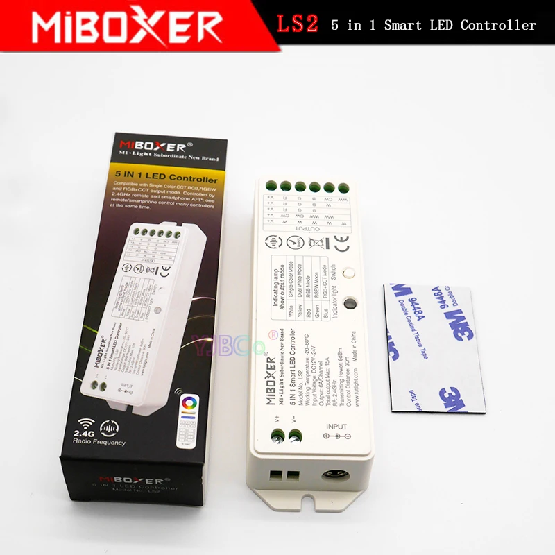 

Moboxer LS2 5 in 1 LED Strip Controller DC12V~24V dimmer by 2.4G Remote control for Single Color/CCT/RGB/RGBW/RGB CCT Lamp Tape