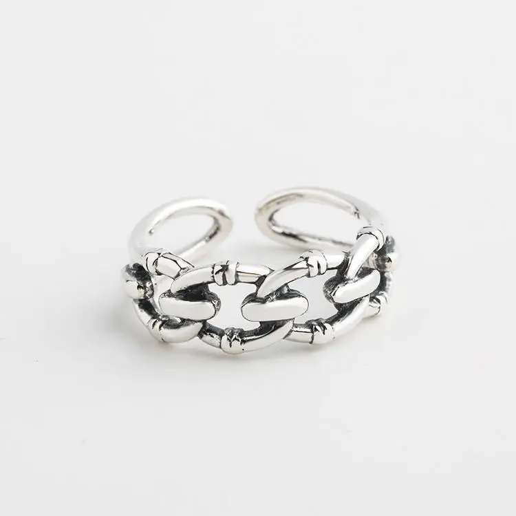 Hollow Adjustable Silver Color Metal Rings Chain Shape Geometric for Men Women Gothic Party Accessories Opening Jewelry Gifts
Hollow Adjustable Silver Color Metal Rings Chain Shape Geometric for Men Women Gothic Party Accessories Opening Jewelry Gifts