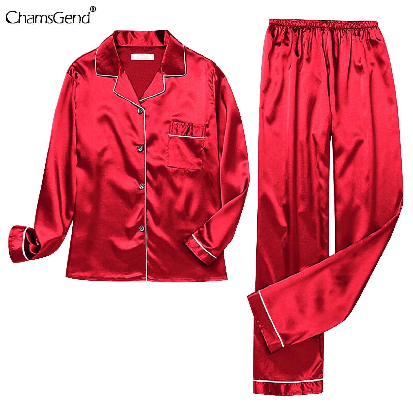 long Silk Pajamas Women Solid Pajamas For Women Nightwear Pajama Two Piece Set Satin Silk Pajama Sets Loungewear Dropshipping
long Silk Pajamas Women Solid Pajamas For Women Nightwear Pajama Two Piece Set Satin Silk Pajama Sets Loungewear Dropshipping