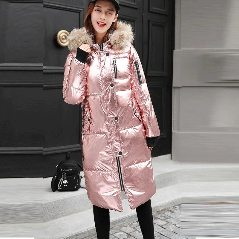 Winter Jacket Women Warm Long Parka With Fur Collar Winter Coat Women Casaco Feminino Korean Cotton Women's Coats Bright Coat H5
Winter Jacket Women Warm Long Parka With Fur Collar Winter Coat Women Casaco Feminino Korean Cotton Women's Coats Bright Coat H5