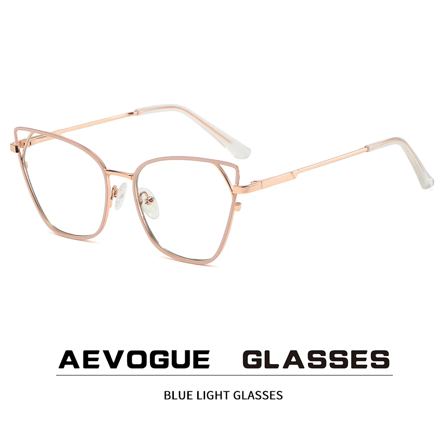 AEVOGUE Anti-Blue Glasses Computer Mirror Metal Retro Glasses Frame Fashion Cat Eye Glasses AE1139
AEVOGUE Anti-Blue Glasses Computer Mirror Metal Retro Glasses Frame Fashion Cat Eye Glasses AE1139