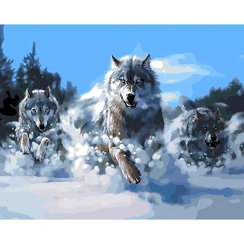 GATYZTORY DIY Painting By Numbers Wolf Picture Colouring Oil Painting Zero Basis HandPainted Home Decor Custom Photo
GATYZTORY DIY Painting By Numbers Wolf Picture Colouring Oil Painting Zero Basis HandPainted Home Decor Custom Photo