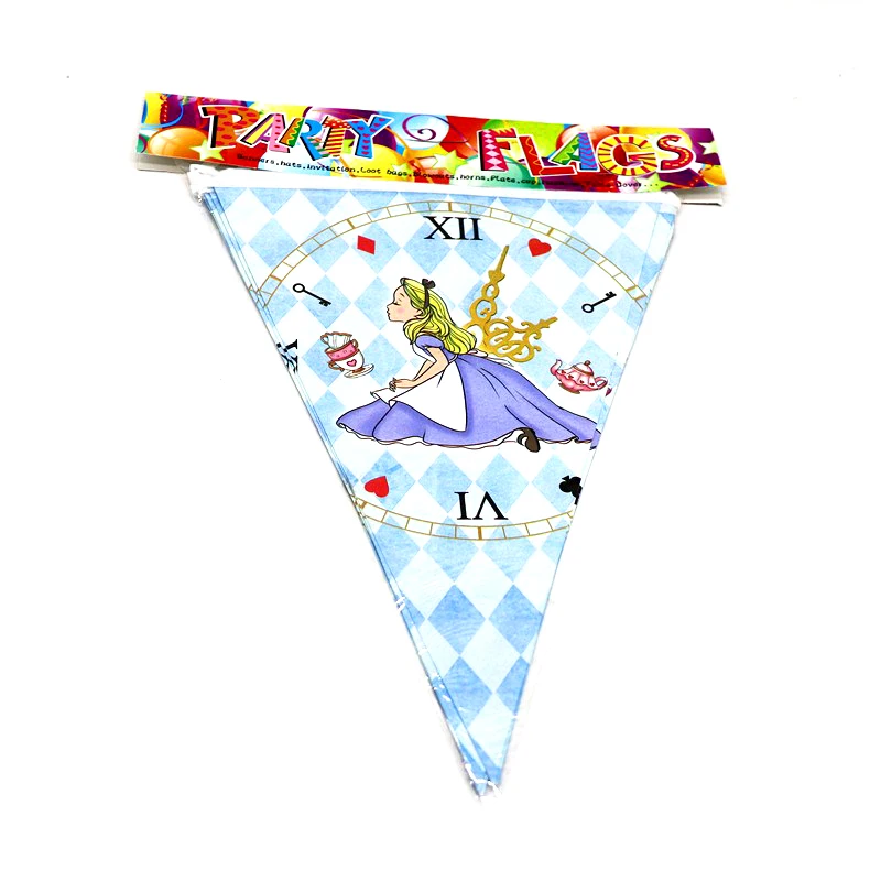 1set/pack Happy Birthday Girls Kids Favors Flags Alice in Wonderland Theme Banner Decorations Baby Shower Party Events Pennants
1set/pack Happy Birthday Girls Kids Favors Flags Alice in Wonderland Theme Banner Decorations Baby Shower Party Events Pennants