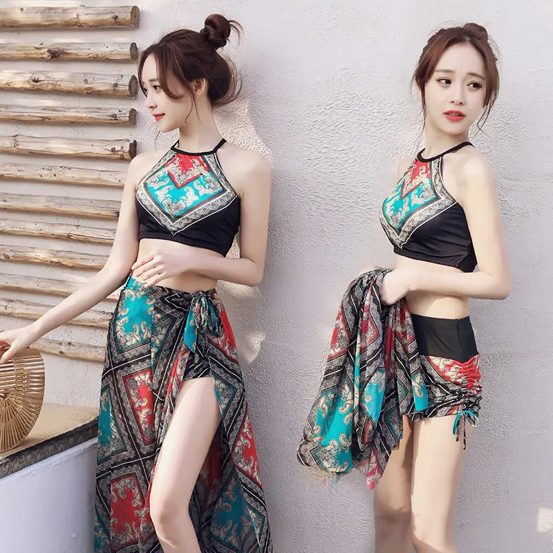 Bikini Swimsuit female sexy three piece set fairy style split thin chest gathered conservative summer hot spring swimsuit
Bikini Swimsuit female sexy three piece set fairy style split thin chest gathered conservative summer hot spring swimsuit