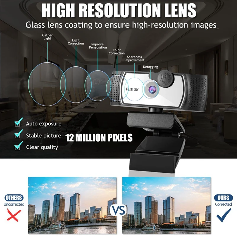 8K Computer Camera 12 Million Pixels AF Autofocus 60Fps Hd Network USB Live Camera Free Drive
8K Computer Camera 12 Million Pixels AF Autofocus 60Fps Hd Network USB Live Camera Free Drive