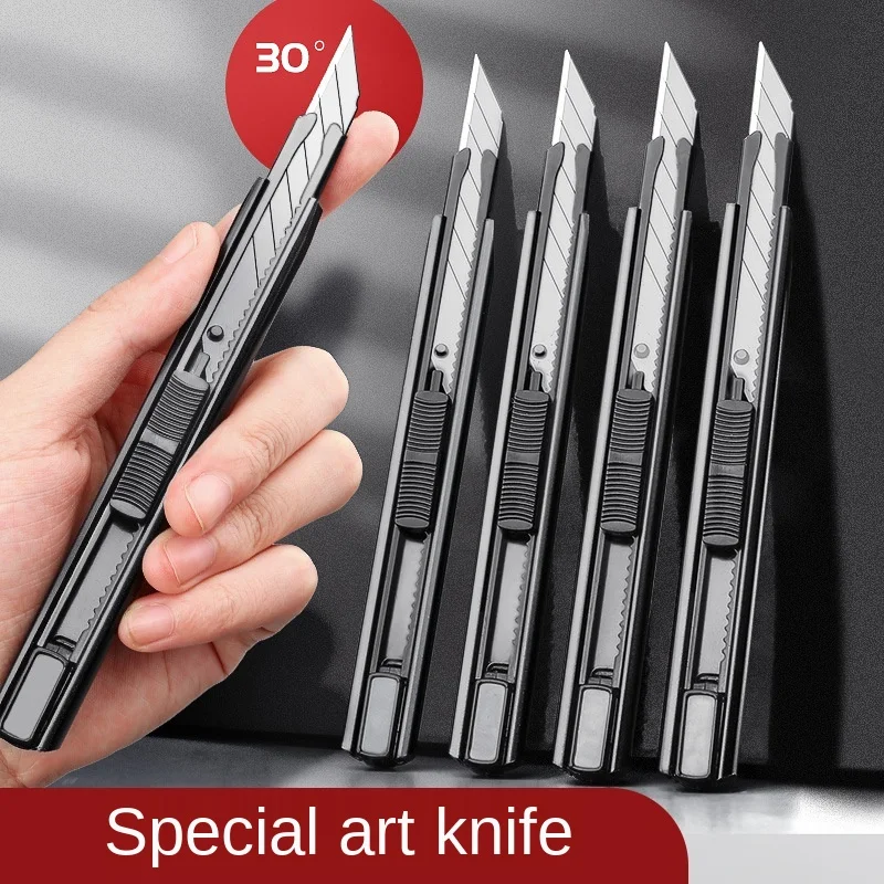 Office Utility Knife with Paper Cutter, Stationery Household Stainless Steel Wallpaper Knife, 30 Degree Knife Tip Automatic Lock
Office Utility Knife with Paper Cutter, Stationery Household Stainless Steel Wallpaper Knife, 30 Degree Knife Tip Automatic Lock