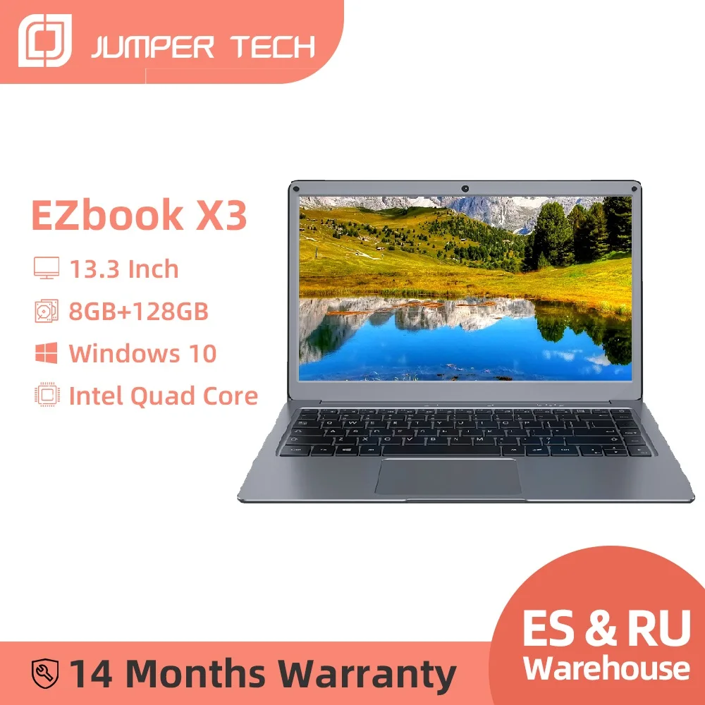 Jumper EZbook X3 ноутбук четырёхъядерный 8 Гб 128 ГБ экран 13 3 дюймов | Компьютеры и офис