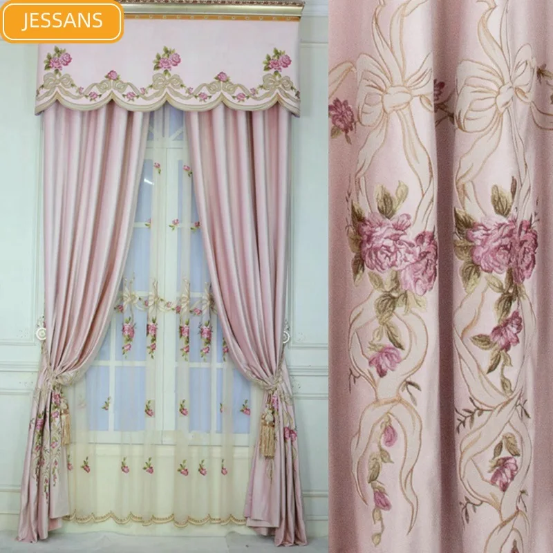 High-end European Style Flannel Velvet Embroidered Blackout Curtains for Living Room and Bedroom Customized Finished Valance
High-end European Style Flannel Velvet Embroidered Blackout Curtains for Living Room and Bedroom Customized Finished Valance