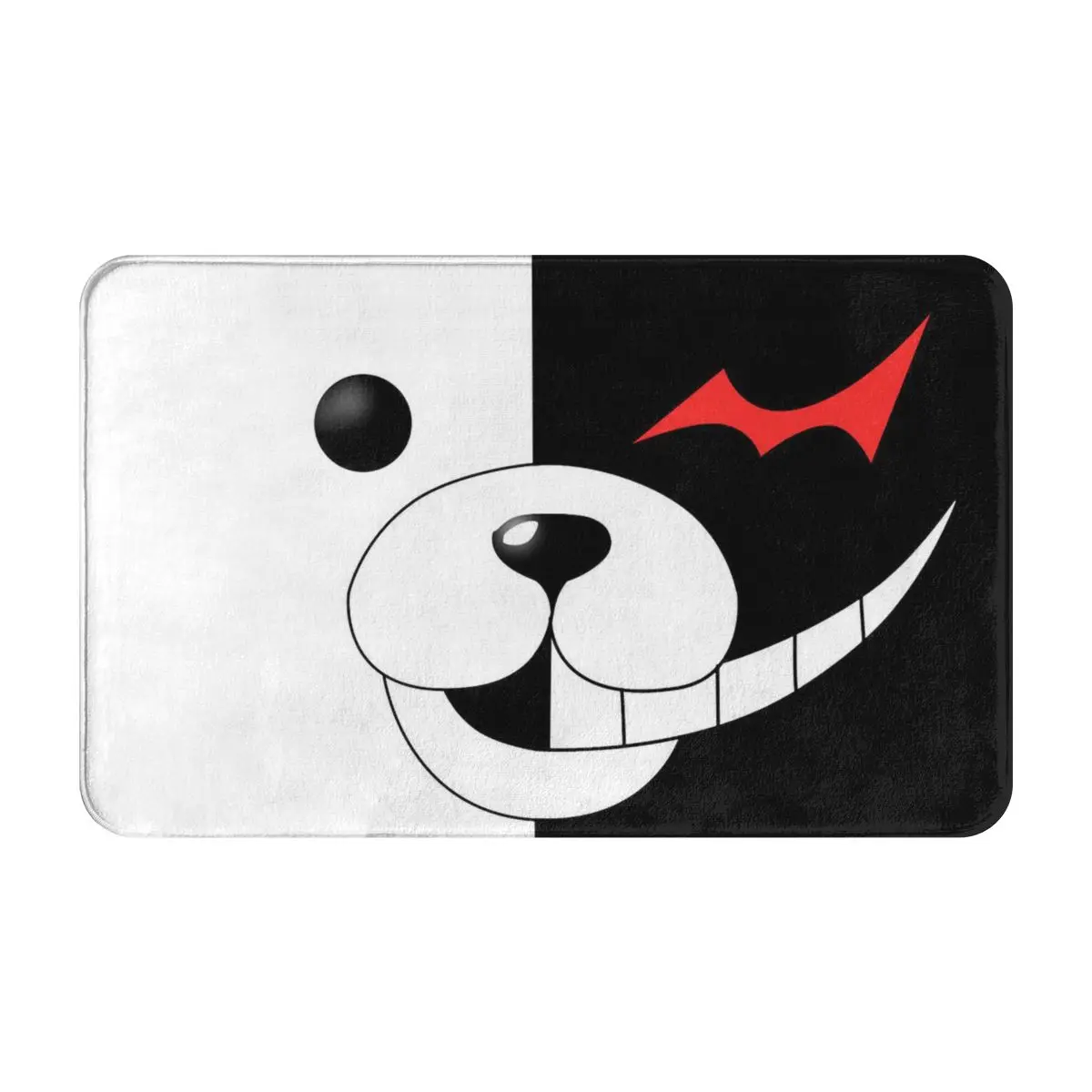 

Spike Monokuma Wallpaper Flannel Surface Non-Slip Floor Mat, Bathroom/Door Mat, No Damage To The Floor, 50cm*80cm