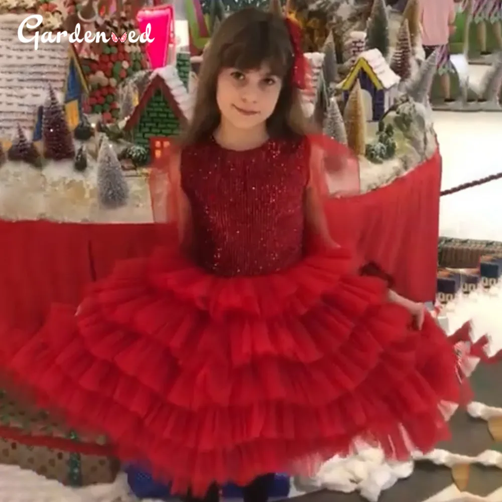 Sequin Glitter Kids Party Dresses Layers Ball Gown Girl Princess Dress Illusion Tulle Sleeves Baby Girl Dress
Sequin Glitter Kids Party Dresses Layers Ball Gown Girl Princess Dress Illusion Tulle Sleeves Baby Girl Dress