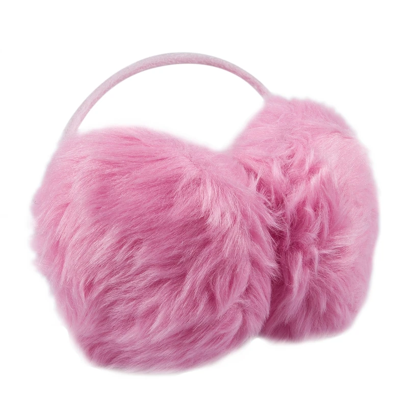 Woman Pink Plush Fluffy Back Ear Cover Warmer Muffs Earmuffs 
Woman Pink Plush Fluffy Back Ear Cover Warmer Muffs Earmuffs