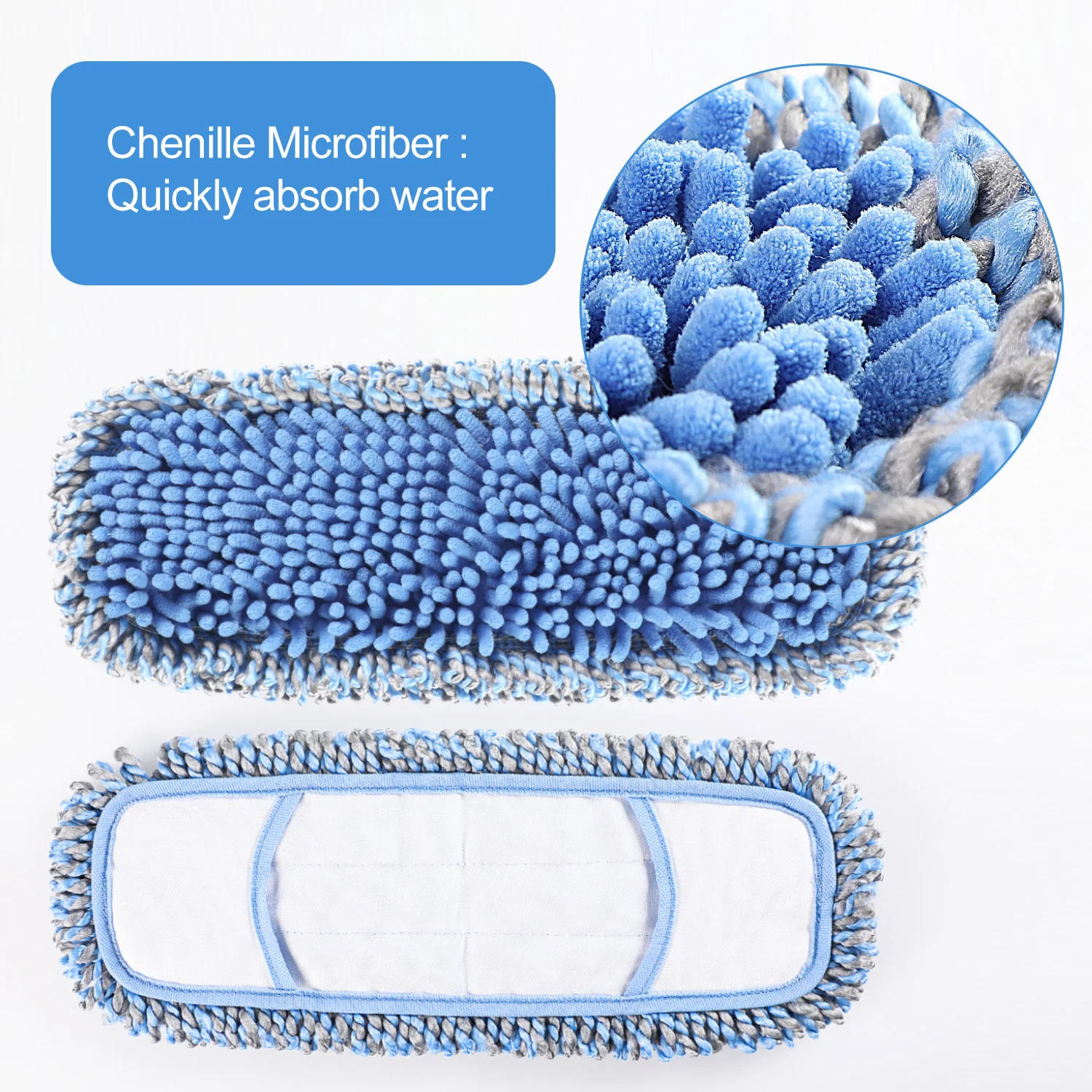 BOOMJOY Microfiber Mop with Adjustable Stainless Steel Handle Chenille and Polyester Pad for Kitchen Bedroom Cleaning
BOOMJOY Microfiber Mop with Adjustable Stainless Steel Handle Chenille and Polyester Pad for Kitchen Bedroom Cleaning