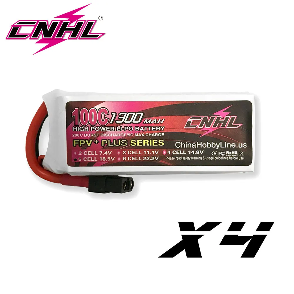 4 шт. CNHL Lipo 5S 18 5 в аккумулятор 1300 мАч 100C G + PLUS XT60 Vortex LRC Freestyle V1 RC лодка Heli самолет БПЛА