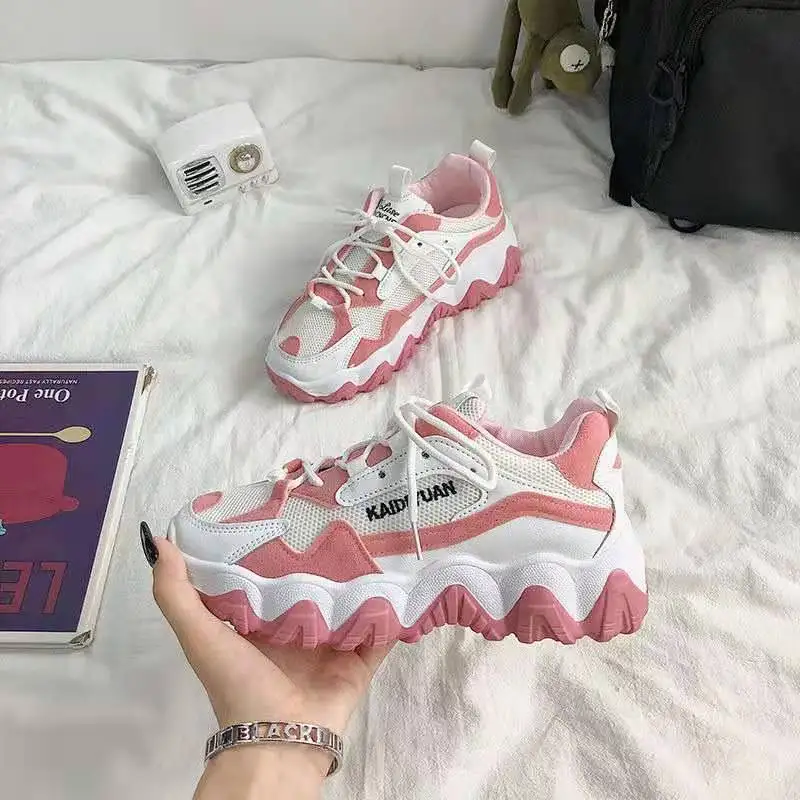 Shoes For Women 2021 Platform Shoes Breathable Mesh Cool Lace Up Casual Sports Footwear Chunky Sneakers Woman Vulcanize Shoes
Shoes For Women 2021 Platform Shoes Breathable Mesh Cool Lace Up Casual Sports Footwear Chunky Sneakers Woman Vulcanize Shoes