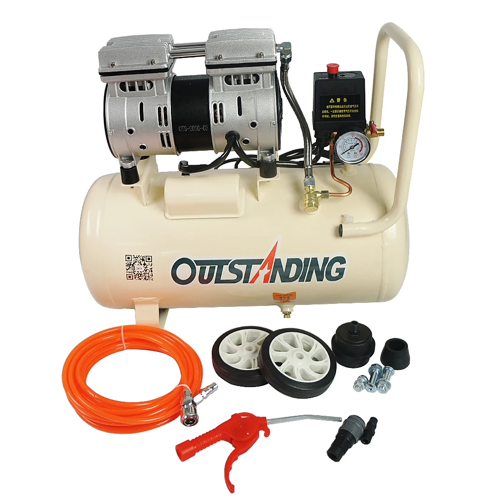 Industrial Outstanding Oil-less Oil-free Air Compressor 550W 30L 0.7MPA Quiet High-pressure Pump Tattoo Manicure Spraying Gun 
Industrial Outstanding Oil-less Oil-free Air Compressor 550W 30L 0.7MPA Quiet High-pressure Pump Tattoo Manicure Spraying Gun