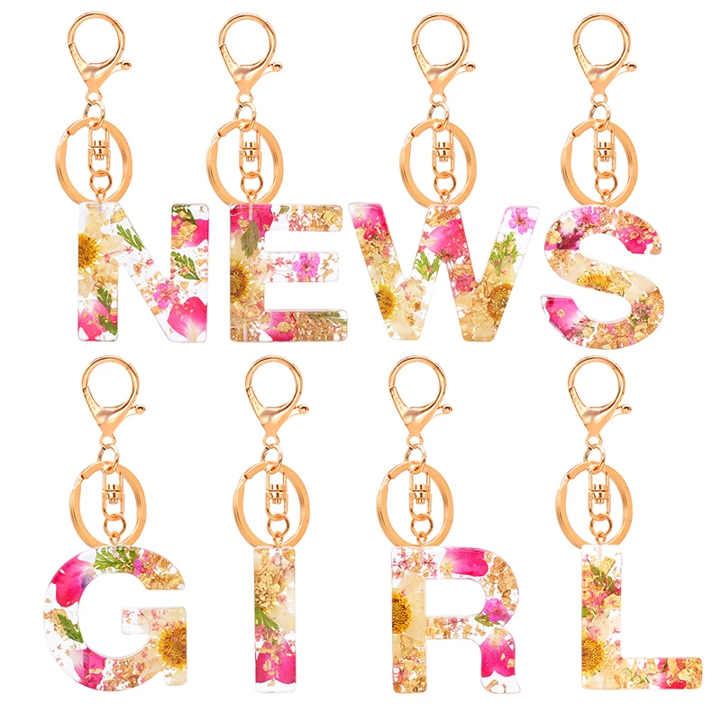 Flower Letter Pendant Keychains Resin Acrylic Glitter Keyring Cute Car Key Holder For Men Women Fashion Birthday Gifts
Flower Letter Pendant Keychains Resin Acrylic Glitter Keyring Cute Car Key Holder For Men Women Fashion Birthday Gifts