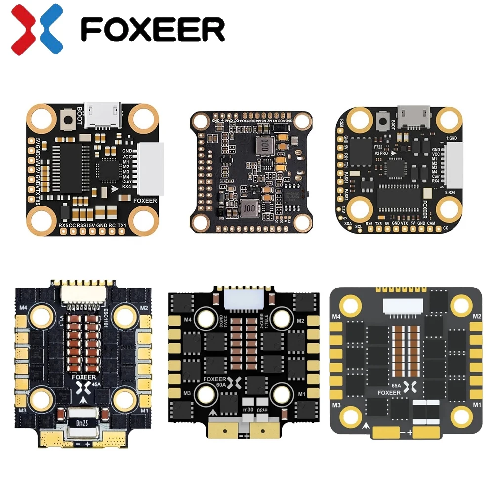 Foxeer F722 V2 Pro Mini 45A 60A 65A Micro USB Flight Controller BLheli32 4in1 Brushless ESC DSHOT1200 for RC FPV Racing Drone
Foxeer F722 V2 Pro Mini 45A 60A 65A Micro USB Flight Controller BLheli32 4in1 Brushless ESC DSHOT1200 for RC FPV Racing Drone