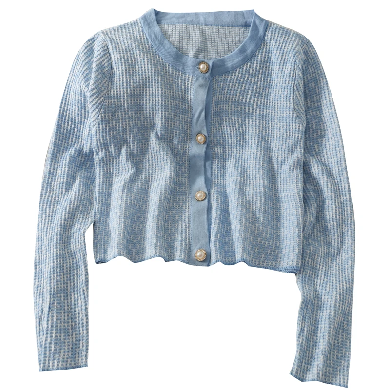 Korean Style Retro Pearl Single-row Button-down Patterned Knitwear Cardigan Women 2021 Autumn Slim Long-sleeved Sweater Top
Korean Style Retro Pearl Single-row Button-down Patterned Knitwear Cardigan Women 2021 Autumn Slim Long-sleeved Sweater Top