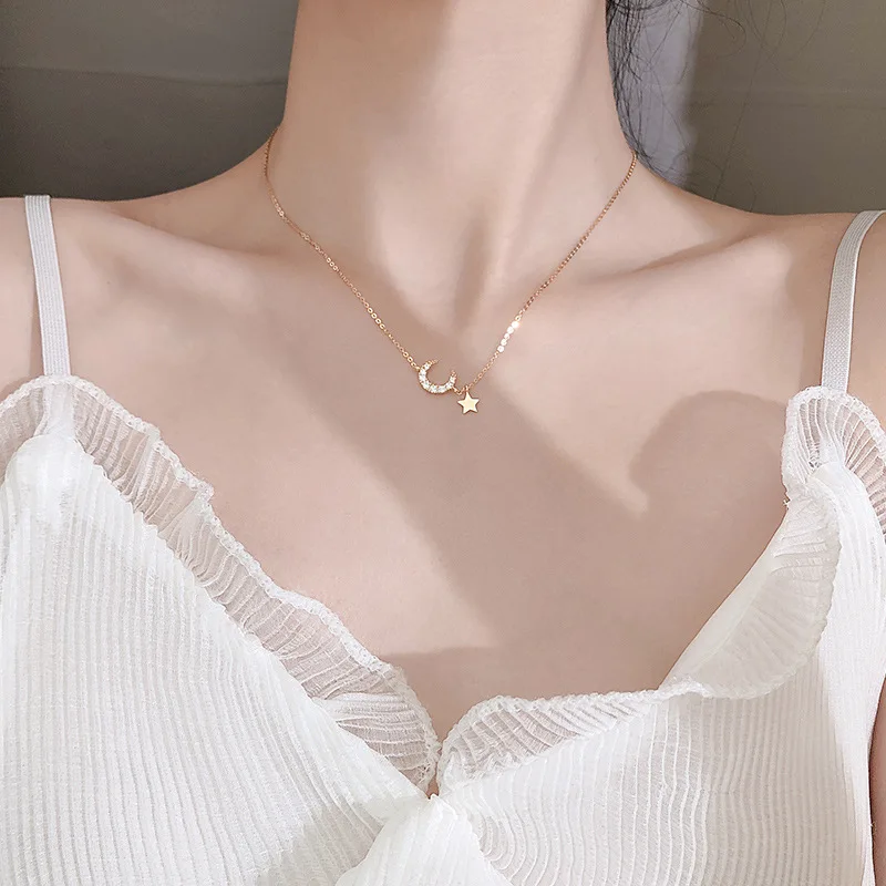 2020 new moon, star,golden and silvery necklace women's Necklace Pendant lady Necklace
2020 new moon, star,golden and silvery necklace women's Necklace Pendant lady Necklace