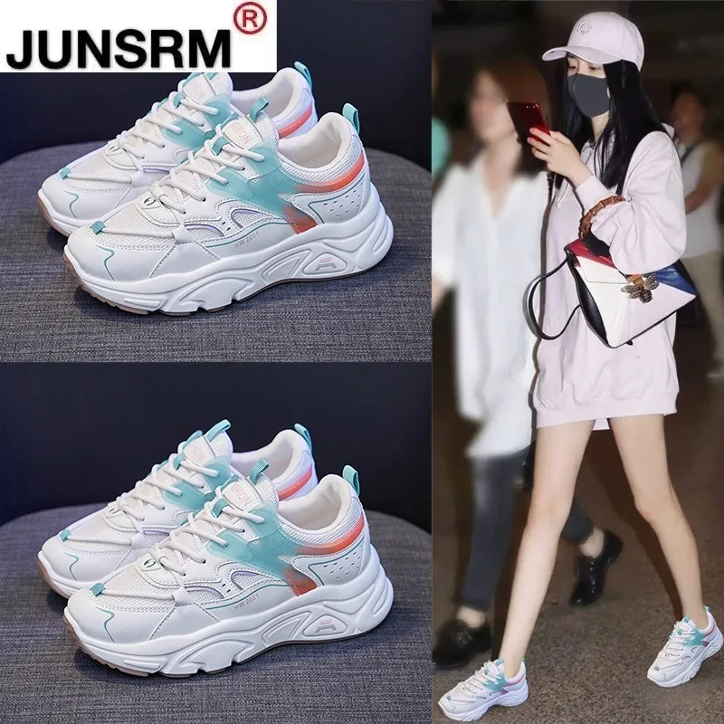 2021 Women's Fashion Color Matching Casual Shoes Woman Daddy Shoes Breathable Sneakers New Spring Women Shoes Platform Shoes
2021 Women's Fashion Color Matching Casual Shoes Woman Daddy Shoes Breathable Sneakers New Spring Women Shoes Platform Shoes