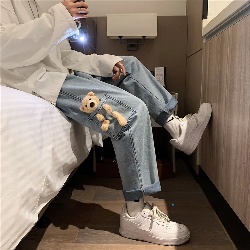 2021Jeans Mopping Leisure Retro Vintage Loose Wide Leg Denim Mens Trousers Baggy Harajuku Simple All-match Couples New M-2XL 
2021Jeans Mopping Leisure Retro Vintage Loose Wide Leg Denim Mens Trousers Baggy Harajuku Simple All-match Couples New M-2XL