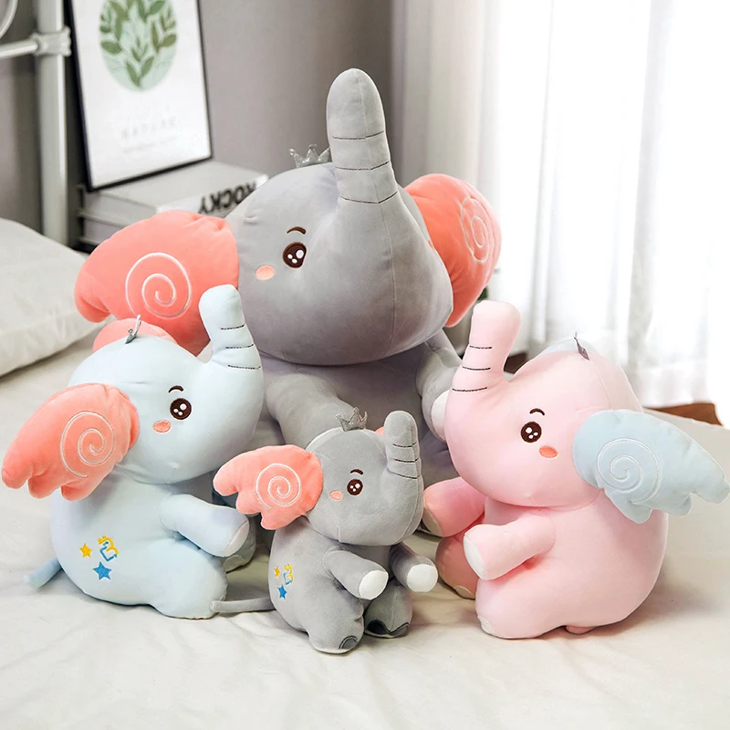 

1pc 25/35/55cm Kawaii Elephant Plush Stuffed Toys Cute Animal Plush Kids Baby Appease Doll Lovely Birthday Gifts for Children
