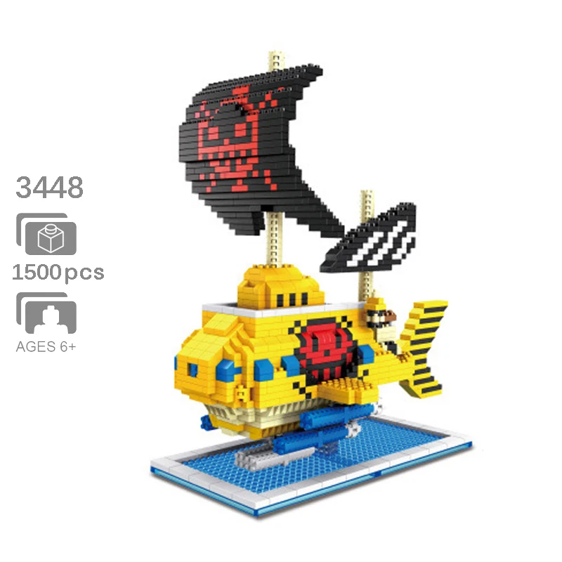 One Piece Law Pirates Submarine Polortang Mini Building Block 3D DIY Micro Diamond Brick OnePiece Pirates Ship Gift Toy
One Piece Law Pirates Submarine Polortang Mini Building Block 3D DIY Micro Diamond Brick OnePiece Pirates Ship Gift Toy