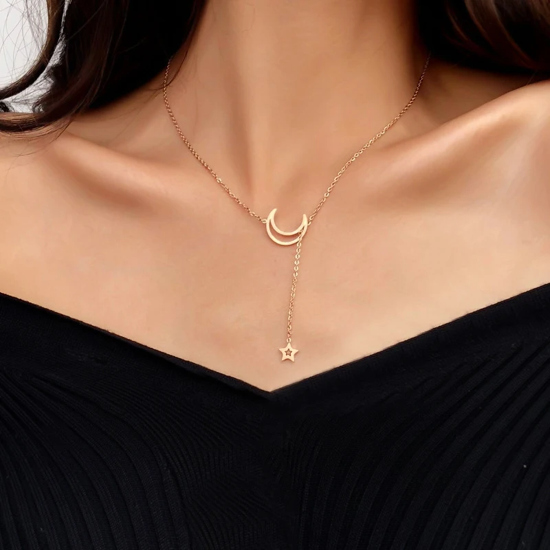 Bohemian Multilayer Pendant Necklace Women Gold Color Moon Star Horn Crescent Crescent Choker Jewelry New 2021 
Bohemian Multilayer Pendant Necklace Women Gold Color Moon Star Horn Crescent Crescent Choker Jewelry New 2021