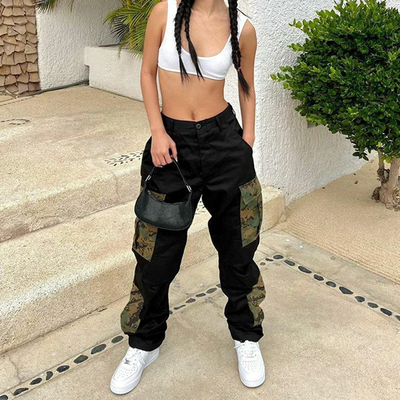 WeiYao Low Waist Streetwear Baggy Cargo Pants Patchwork Camo Pocket Grunge Trousers Women Vintage Casual 90s Hippie Sweatpants
WeiYao Low Waist Streetwear Baggy Cargo Pants Patchwork Camo Pocket Grunge Trousers Women Vintage Casual 90s Hippie Sweatpants