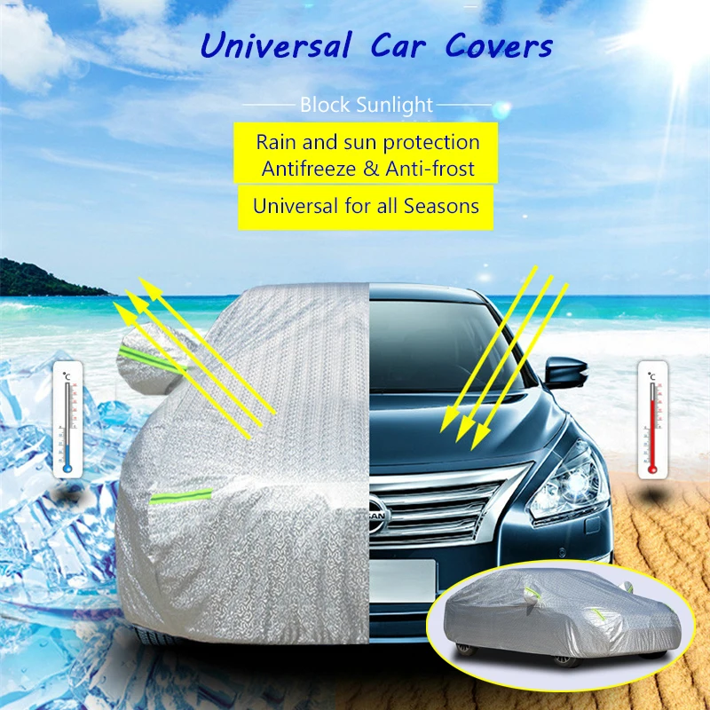 Universal Car Cover Waterproof Outdoor Rain & Sun Protection Antifreeze Anti-frost Dust & Snow Resistant Cover for SUV Sedan
Universal Car Cover Waterproof Outdoor Rain & Sun Protection Antifreeze Anti-frost Dust & Snow Resistant Cover for SUV Sedan