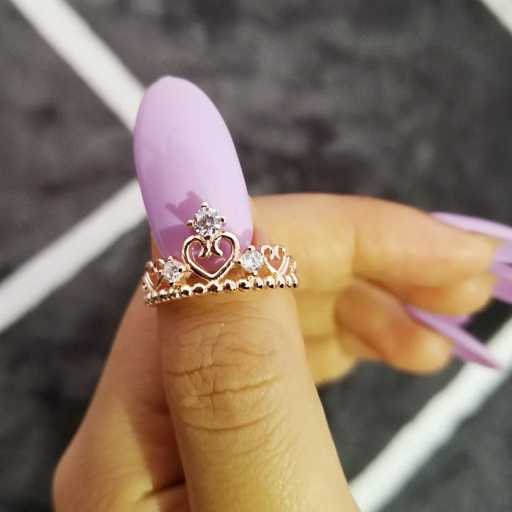 Solid Real 925 Sterling Silver Ring Crown Ring Set For Women Pure Wedding Engagement ROSE GOLD Fashion Jewelry Christmas R4617S
Solid Real 925 Sterling Silver Ring Crown Ring Set For Women Pure Wedding Engagement ROSE GOLD Fashion Jewelry Christmas R4617S
