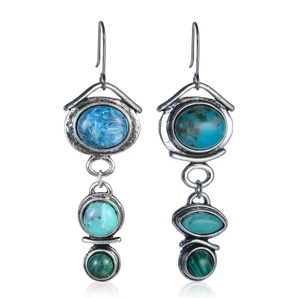 Fashionable Retro Turquoise Earrings for Women's Court Luxury Malachite Exaggerated Geometry Earrings Fashion Wedding Jewelry
Fashionable Retro Turquoise Earrings for Women's Court Luxury Malachite Exaggerated Geometry Earrings Fashion Wedding Jewelry