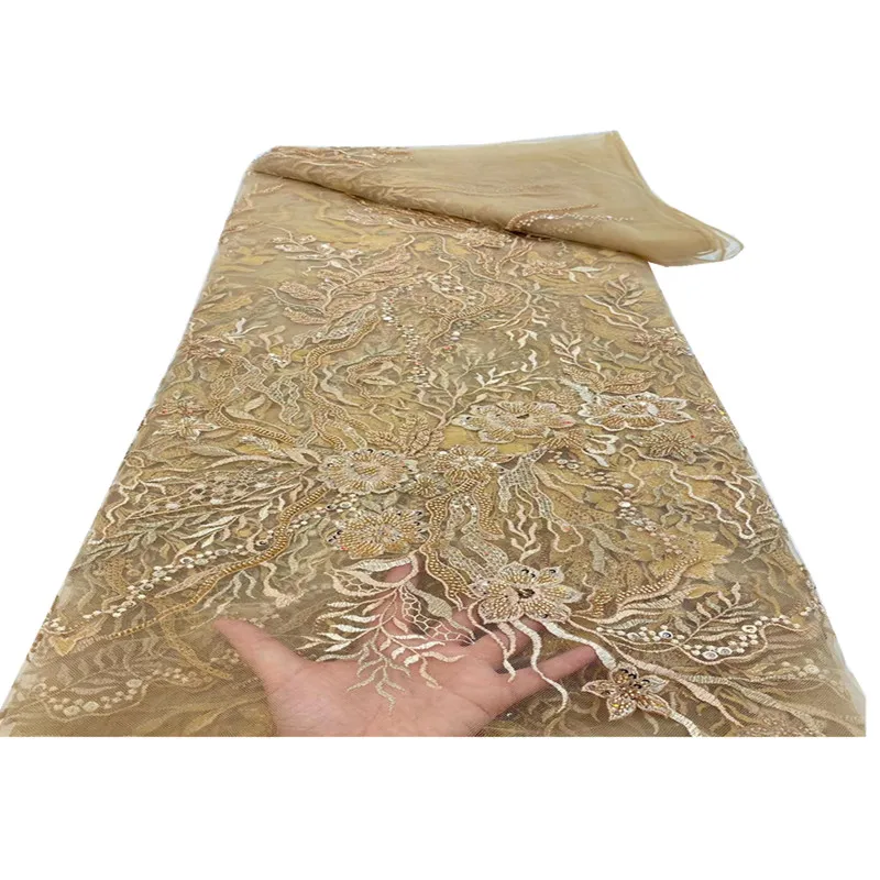 Nigerian handmade Bead Lace Fabrics High Quality African Lace Fabric For Wedding French Tulle Lace Material Sewing rof-300
Nigerian handmade Bead Lace Fabrics High Quality African Lace Fabric For Wedding French Tulle Lace Material Sewing rof-300