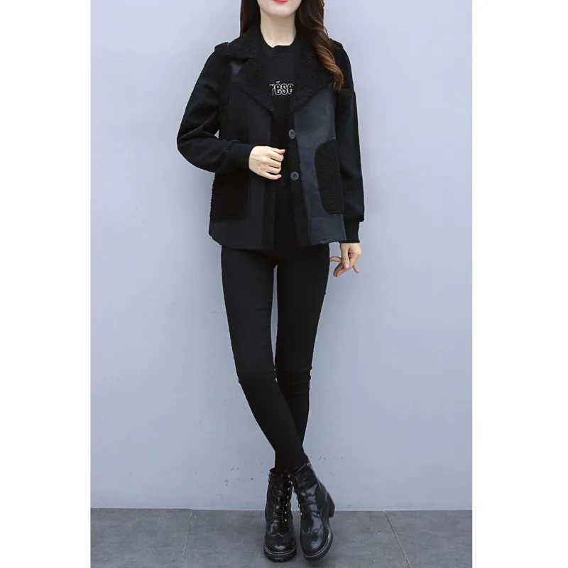 Vest Waistcoat Women Female Imitation Lamb Hair Autumn Large Size Loose PU Leather Horse Clip Chalecos Para Mujer Gilet Femme
Vest Waistcoat Women Female Imitation Lamb Hair Autumn Large Size Loose PU Leather Horse Clip Chalecos Para Mujer Gilet Femme