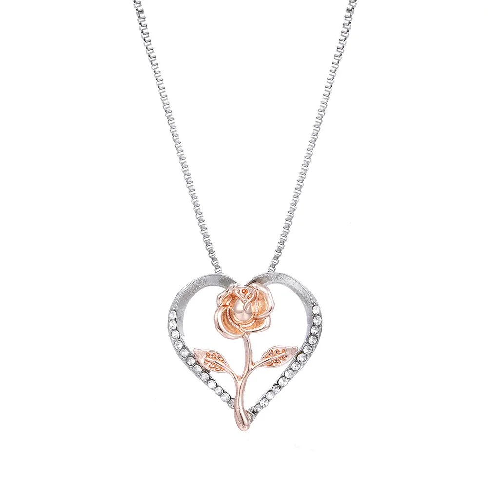 New Style Rose Love Zircon Pendant Necklace Heart Necklace Women Fashion Jewelry Valentine's Day Birthday Gift Necklace
New Style Rose Love Zircon Pendant Necklace Heart Necklace Women Fashion Jewelry Valentine's Day Birthday Gift Necklace