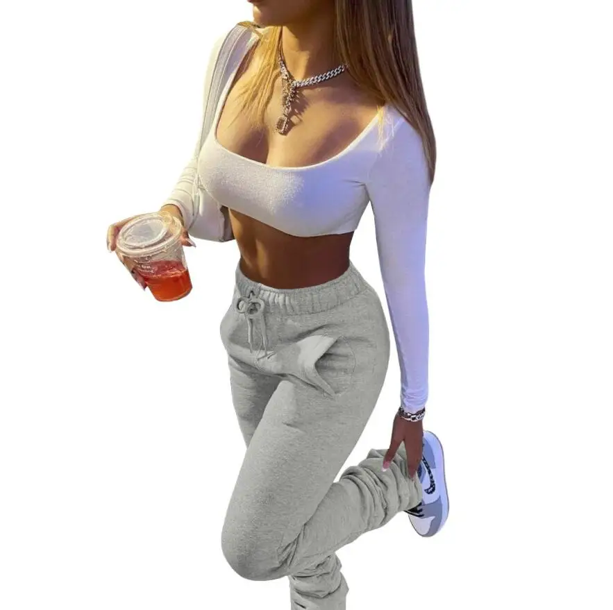 Sexy Fall Winter New Stacked Sweatpants Women thick Stretchy Pockets Plus Size Casual High Waist Jogger Pants
Sexy Fall Winter New Stacked Sweatpants Women thick Stretchy Pockets Plus Size Casual High Waist Jogger Pants