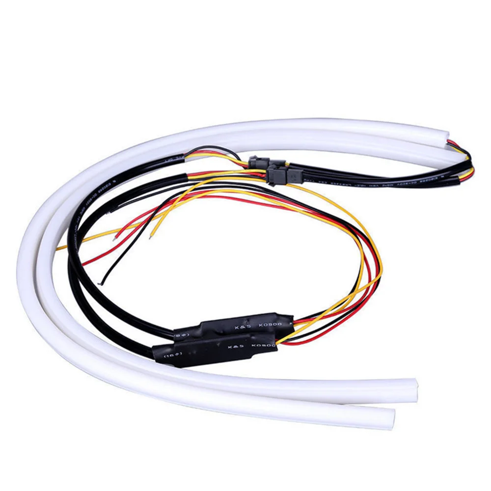 Automobile led daily running lamp with steering streamer dual color daily running lamp 60cm silicone light guide strip water
Automobile led daily running lamp with steering streamer dual color daily running lamp 60cm silicone light guide strip water