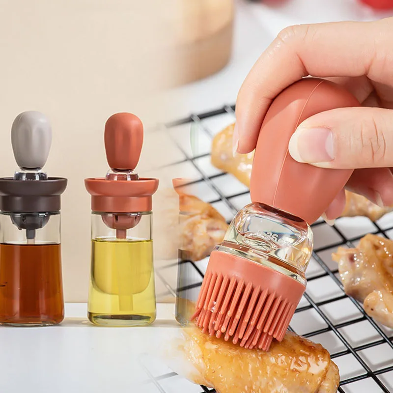 Portable Glass Oil Bottle with Silicone Brush Grill Oil Brushes for Cooking BBQ Baking Barbecue Outdoor Kitchen Accessories
Portable Glass Oil Bottle with Silicone Brush Grill Oil Brushes for Cooking BBQ Baking Barbecue Outdoor Kitchen Accessories