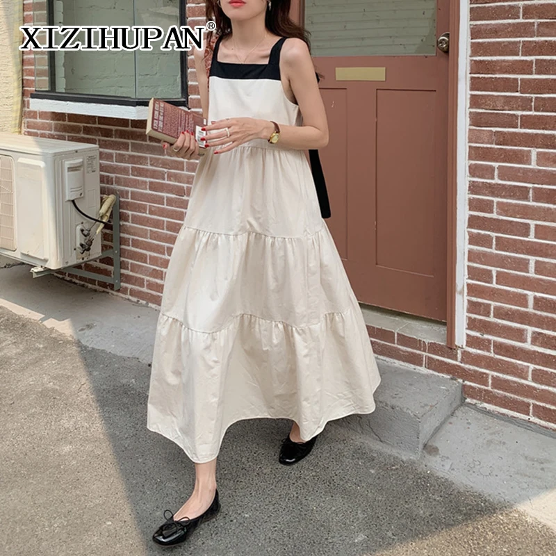 XIZIHUPAN Swet Hit Color Dress For Women Square Collar Sleeveless Lace Up Maxi Dresses Female Summer Fashion New Clothes 2021
XIZIHUPAN Swet Hit Color Dress For Women Square Collar Sleeveless Lace Up Maxi Dresses Female Summer Fashion New Clothes 2021