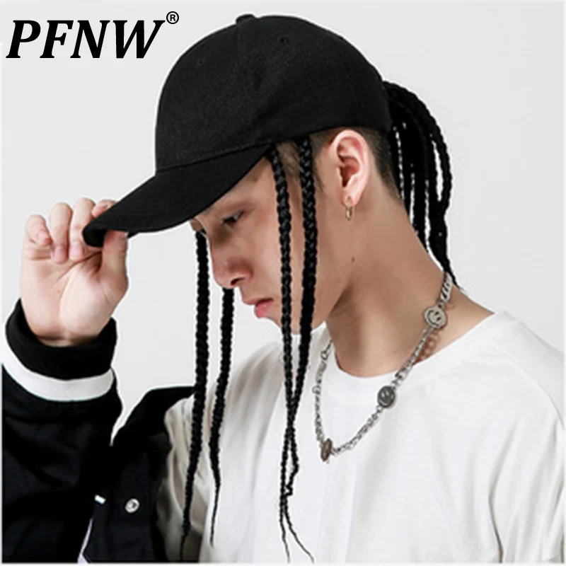 PFNW Dirty Braided Hat Men's Fashion Personality Hip Hop Hat Couple Curved Eaves Cap Horsetail Wig Accessories Ins Tide 12C0045
PFNW Dirty Braided Hat Men's Fashion Personality Hip Hop Hat Couple Curved Eaves Cap Horsetail Wig Accessories Ins Tide 12C0045