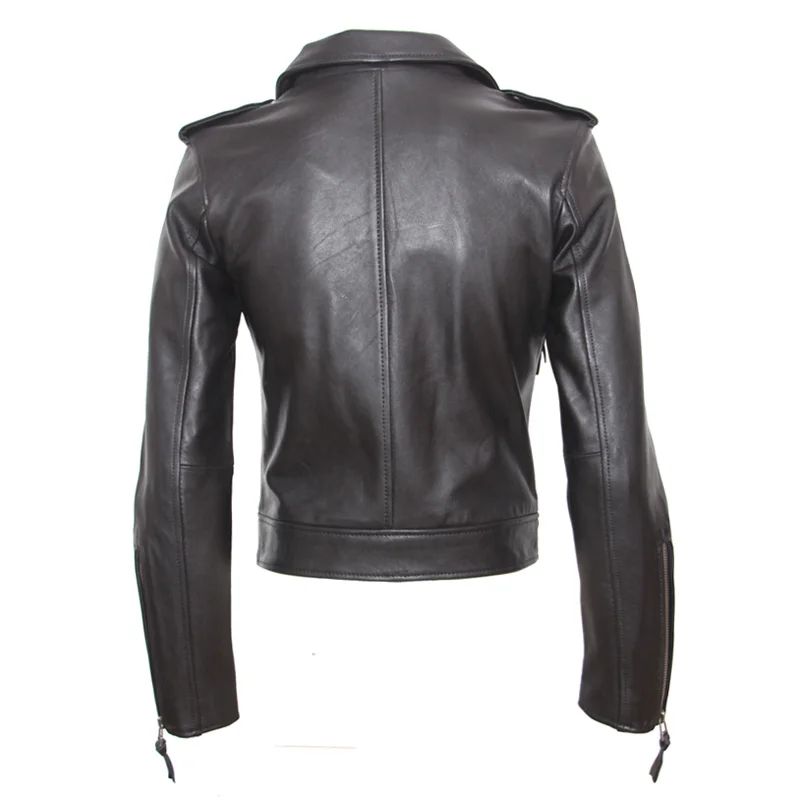Womens Leather Jacket Sheepskin Jacket Lambskin Red Black Female Genuine Leather Overcoat Ladies Clothing M117
Womens Leather Jacket Sheepskin Jacket Lambskin Red Black Female Genuine Leather Overcoat Ladies Clothing M117