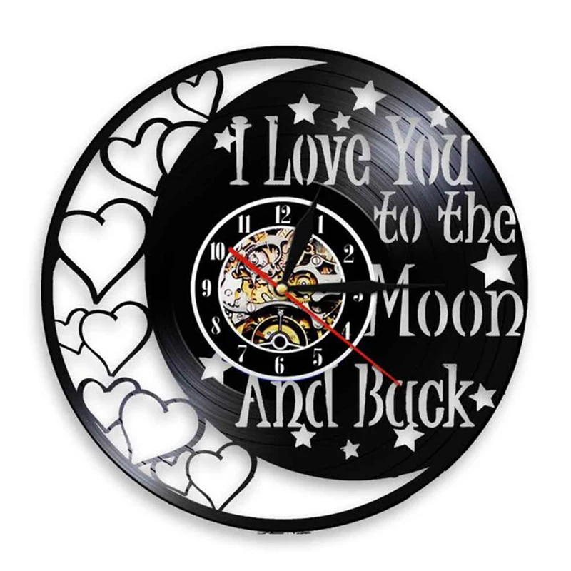 Настенные часы с виниловой пластиной и надписью «I Love You To The Moon And Back», светодиодный подвесной светильник, декоративная настенная лампа для п...
Настенные часы с виниловой пластиной и надписью «I Love You To The Moon And Back», светодиодный подвесной светильник, декоративная настенная лампа для п...