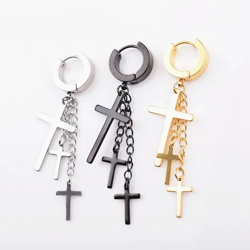 2021 New Korean Men's Tassel Cross Gothic Earrings Men's Earrings Fashion Creative Punk Cross Women's Earrings
2021 New Korean Men's Tassel Cross Gothic Earrings Men's Earrings Fashion Creative Punk Cross Women's Earrings