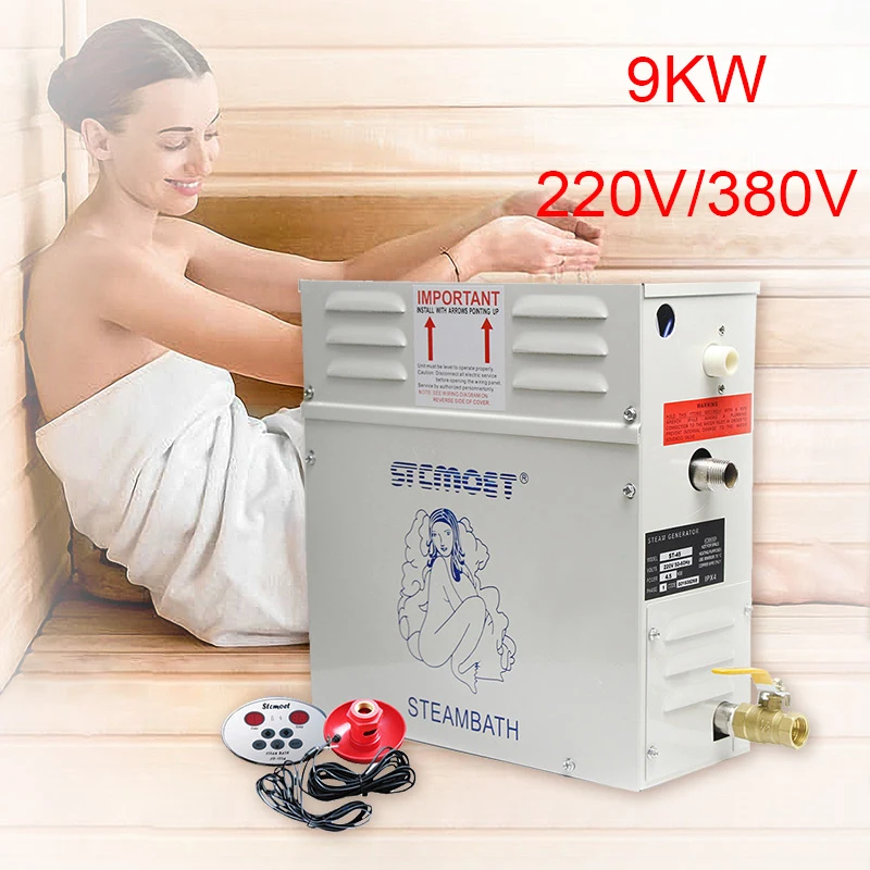 9KW Steam Generator for Shower 220V/380V Home Steam Machine Sauna Equipment Sauna Bath SPA Steam Shower with Digital Controller
9KW Steam Generator for Shower 220V/380V Home Steam Machine Sauna Equipment Sauna Bath SPA Steam Shower with Digital Controller
