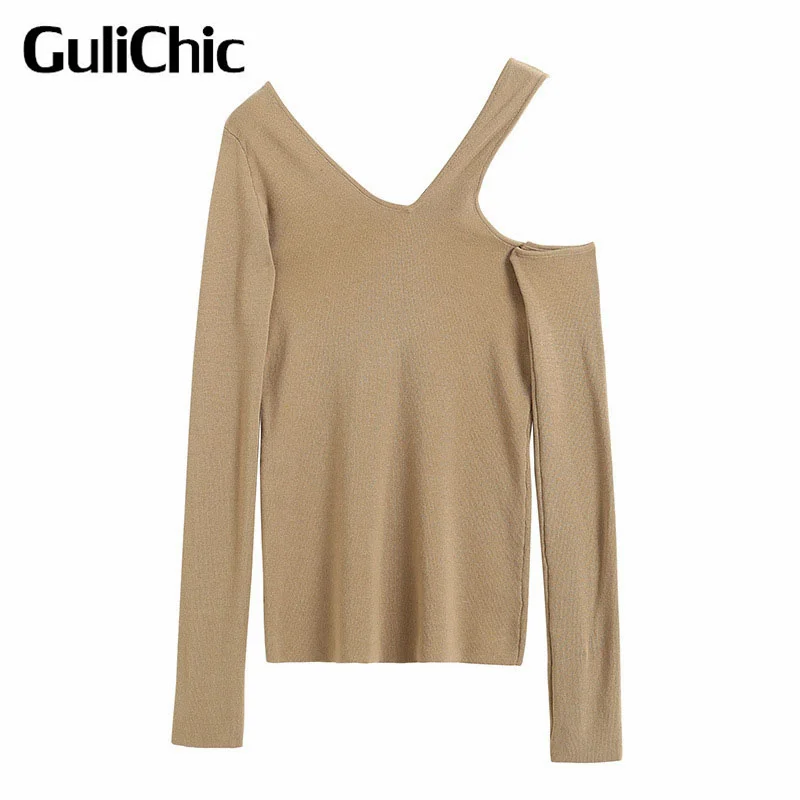 12.29 GuliChic Women Sexy One Shoulder Off The Shoulder Knitwear Sense Of Design Slim Knit Pullover
12.29 GuliChic Women Sexy One Shoulder Off The Shoulder Knitwear Sense Of Design Slim Knit Pullover