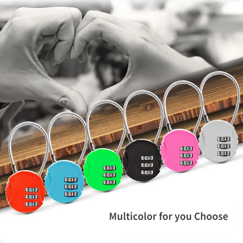 3 Digits Round Car Basket Lock Car Basket Lock Steel Cable Wire Rope Password Lock Padlock Luggage Suitcase Suitcase Lock
3 Digits Round Car Basket Lock Car Basket Lock Steel Cable Wire Rope Password Lock Padlock Luggage Suitcase Suitcase Lock